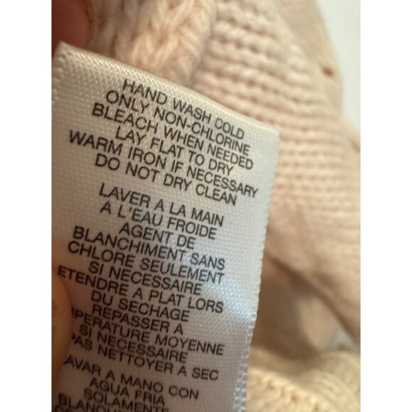 Michael Kors Knit Cardigan Women’s S Neutral Beige Wool Blend Open Front - Picture 6 of 7